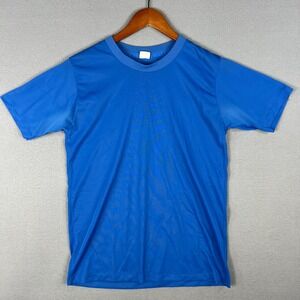 Vtg Jockey Thorobred T Shirt Fits Small Blue‎ Nylon Tricot Undershirt 1970s USA